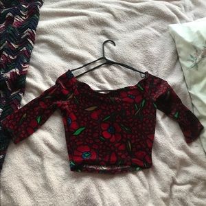 Velvet crop top